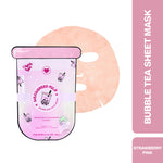 Thumbnail for Makeup Revolution Bubble Tea Strawberry Milk Bubble Sheet Mask - Strawberry Pink