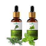 Thumbnail for Nature Glow Herbal Rosmerry & Peppermint Hair Oil Combo - Distacart