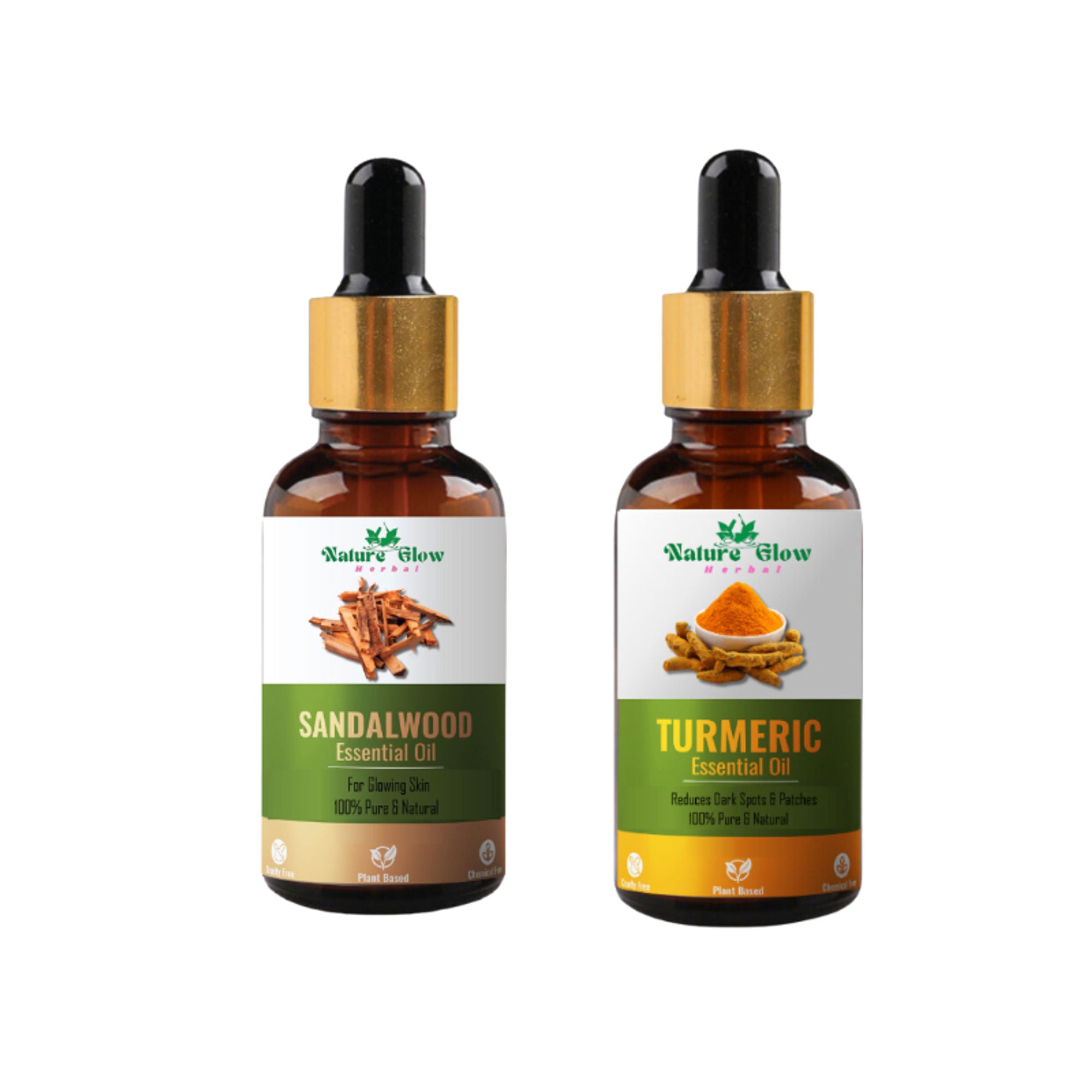 Nature Glow Herbal Sandalwood & Termaric Aromatherapy Oil Combo - Distacart