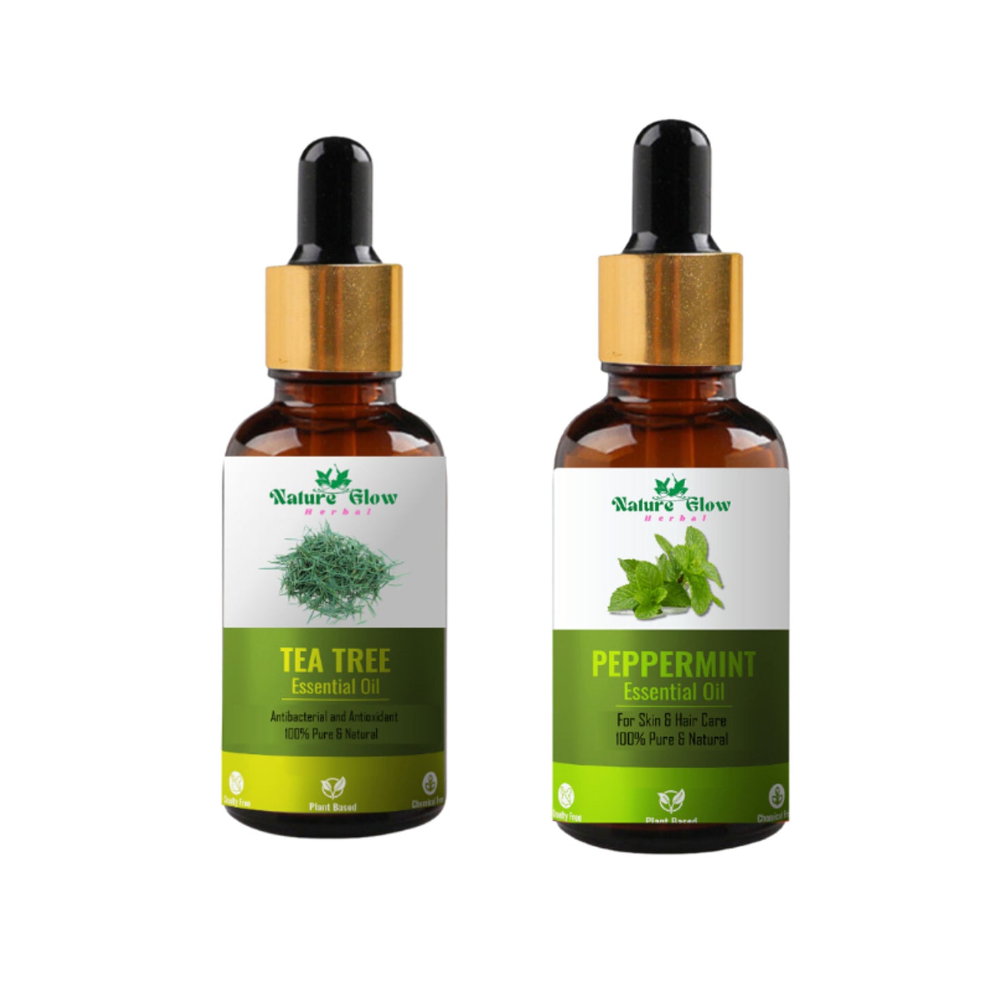 Nature Glow Herbal Tea Tree & Peppermint Essential Oil Combo - Distacart