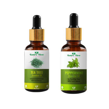Nature Glow Herbal Tea Tree & Peppermint Essential Oil Combo - Distacart