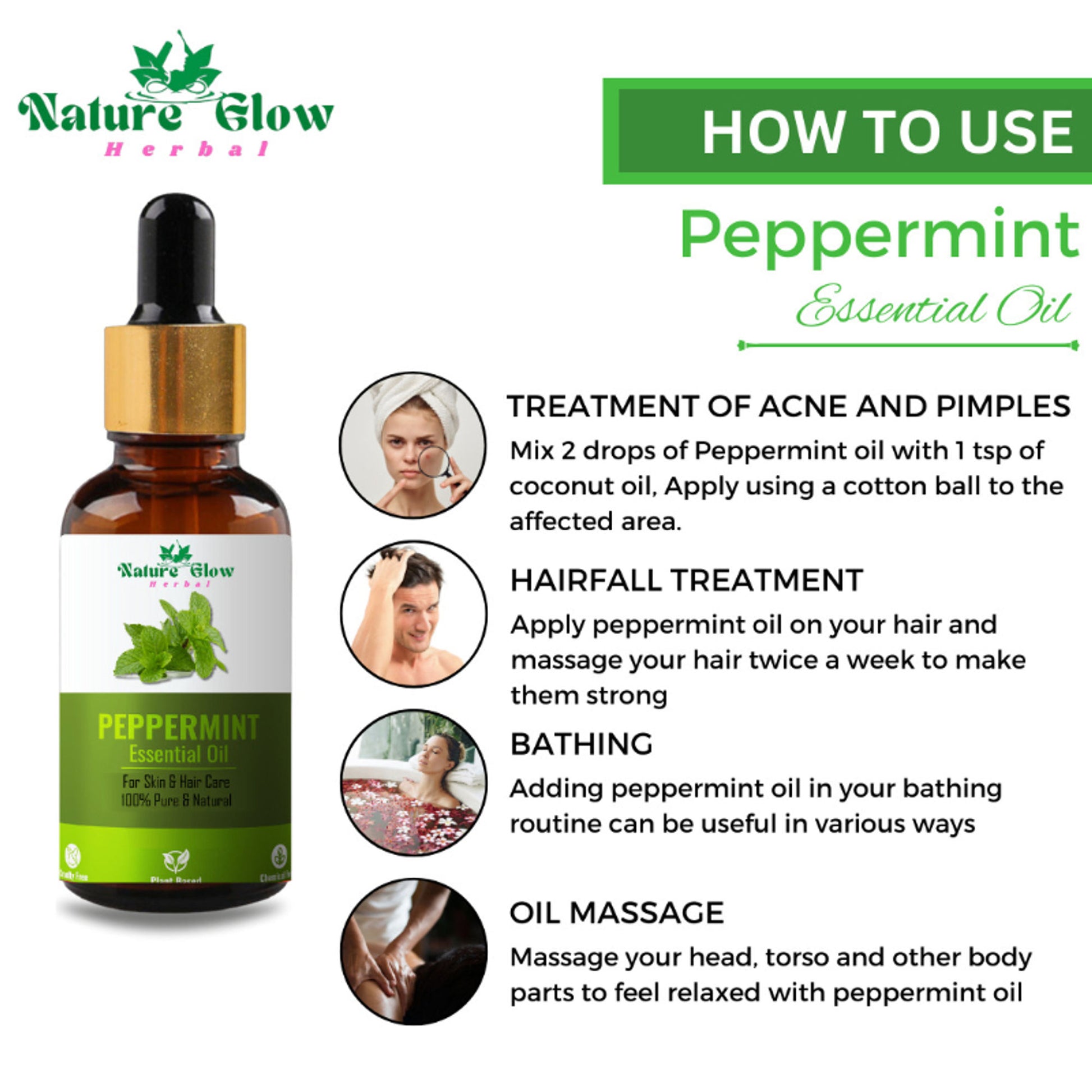 Nature Glow Herbal Tea Tree & Peppermint Essential Oil Combo - Distacart