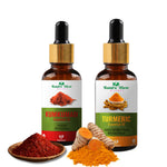 Thumbnail for Nature Glow Herbal Kumkumadi & Turmeric Essential Oil - Pack Of 2