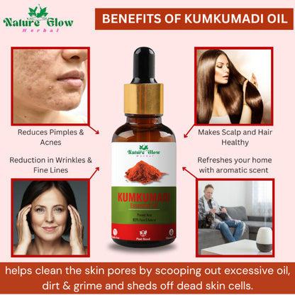Nature Glow Herbal Kumkumadi & Turmeric Essential Oil Combo - Distacart