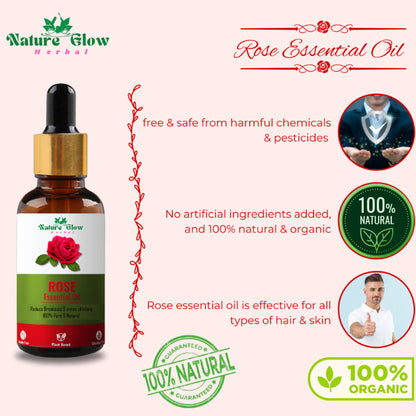 Nature Glow Herbal Rose & Cedarwood Essential Oil Combo - Distacart