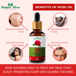 Thumbnail for Nature Glow Herbal Rose & Cedarwood Essential Oil Combo - Distacart