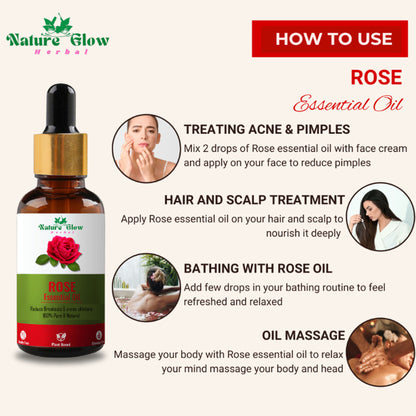 Nature Glow Herbal Rose & Cedarwood Essential Oil Combo - Distacart