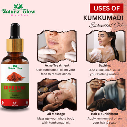 Nature Glow Herbal Kumkumadi & Basil & Cedarwood Essential Oil Combo - Distacart