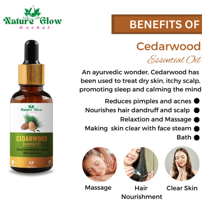 Nature Glow Herbal Kumkumadi & Basil & Cedarwood Essential Oil Combo - Distacart