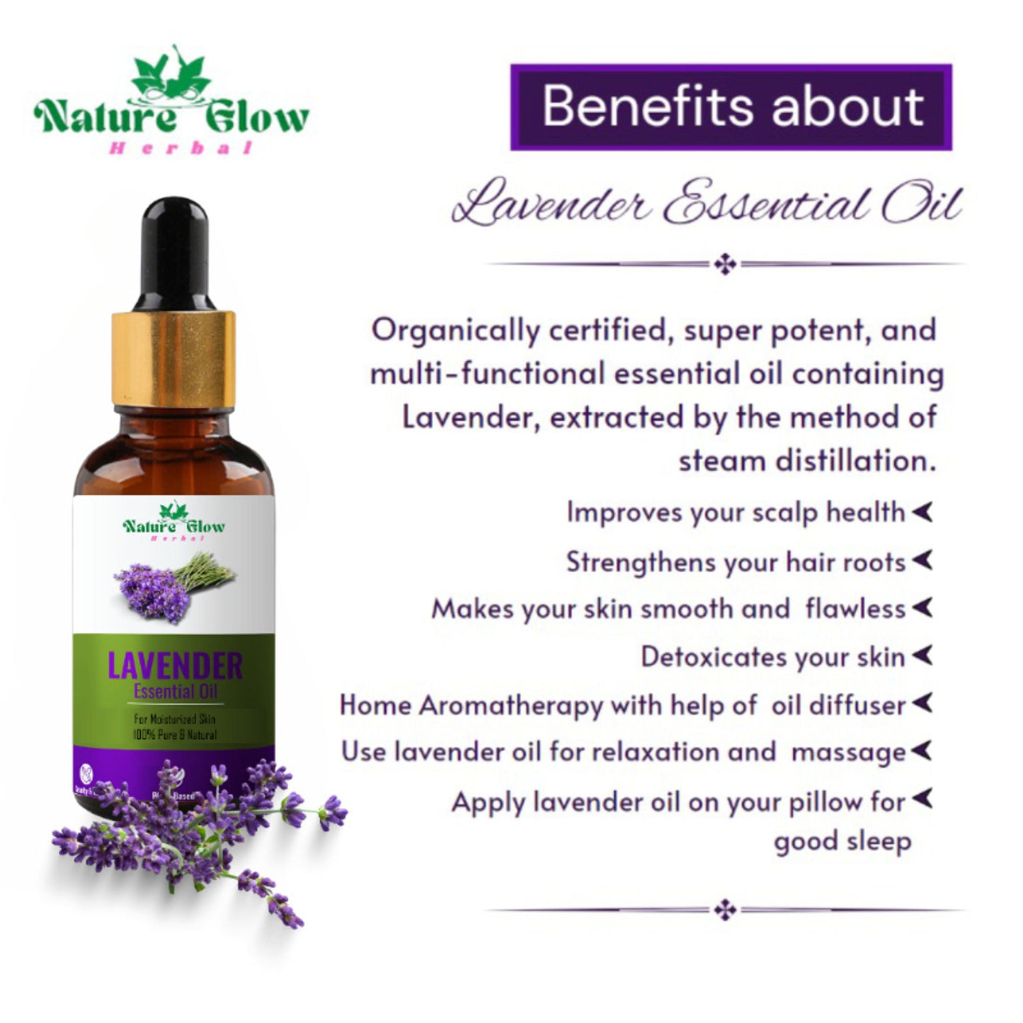 Nature Glow Herbal Lavender & Rosemary & Eucallypatus Essential Oil Combo - Distacart