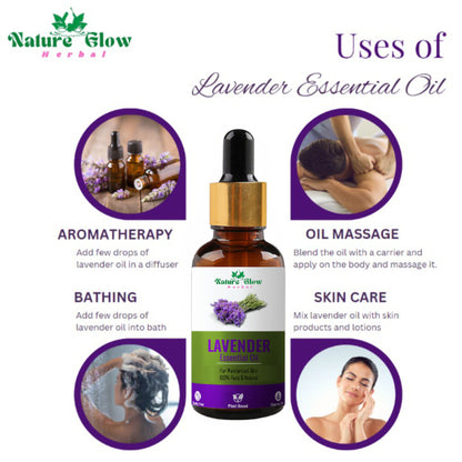 Nature Glow Herbal Lavender & Rosemary & Eucallypatus Essential Oil Combo - Distacart