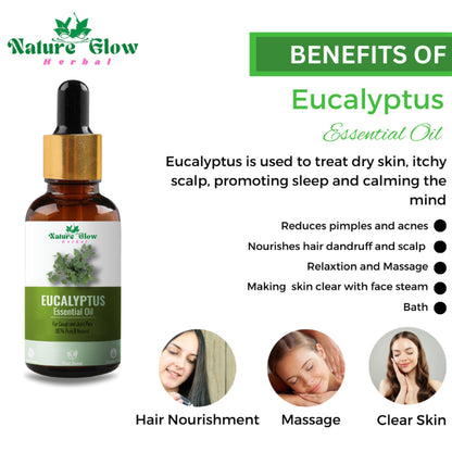 Nature Glow Herbal Lavender & Rosemary & Eucallypatus Essential Oil Combo - Distacart