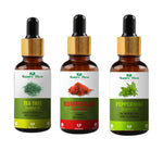 Thumbnail for Nature Glow Herbal Tea Tree & Kumkumadi & Peppermint Esssential Oil Combo - Distacart