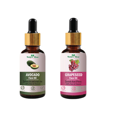 Nature Glow Herbal Finest And Freshest Avocado & Grapeseed Facial Oil - Pack Of 2