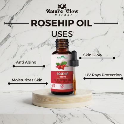 Nature Glow Herbal Rosehip & Jojoba Facial Oil Combo - Distacart