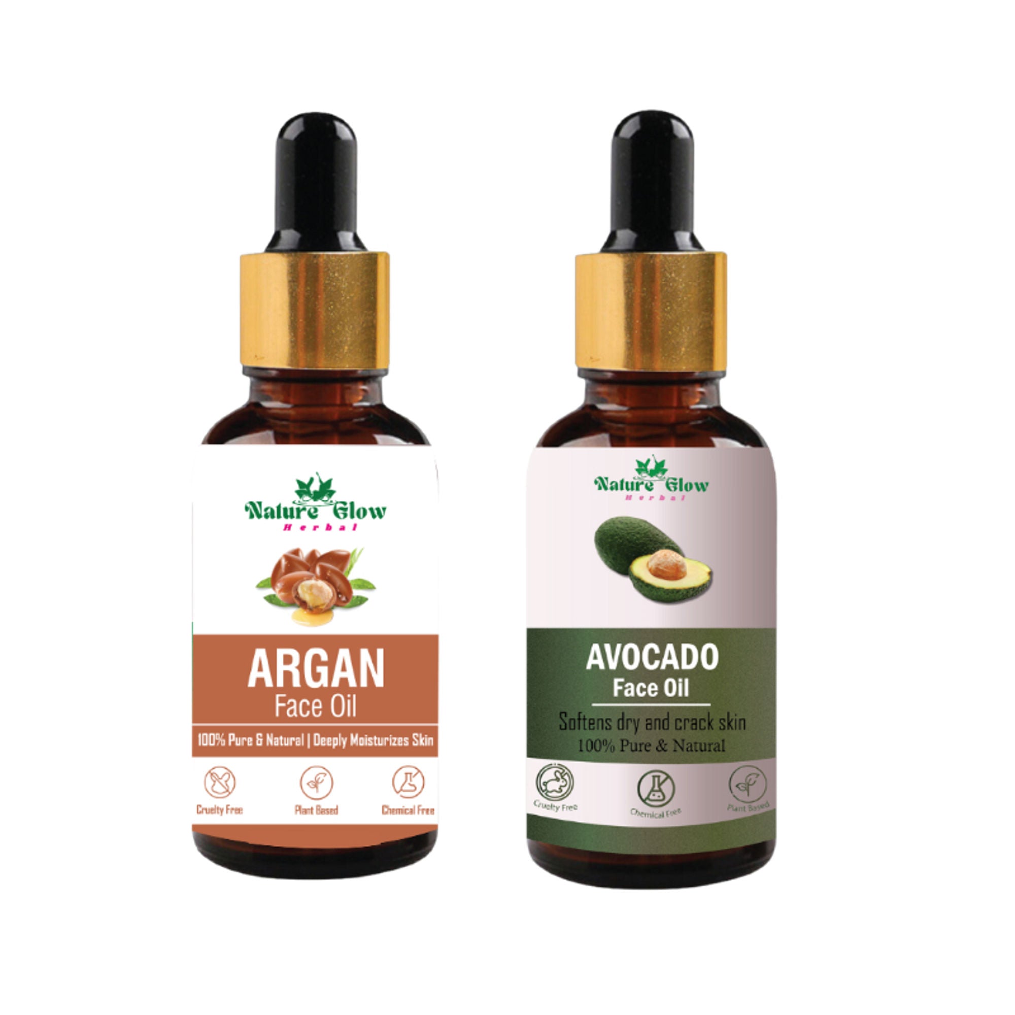 Nature Glow Herbal Argan & Avocado Facial Oil Combo - Distacart