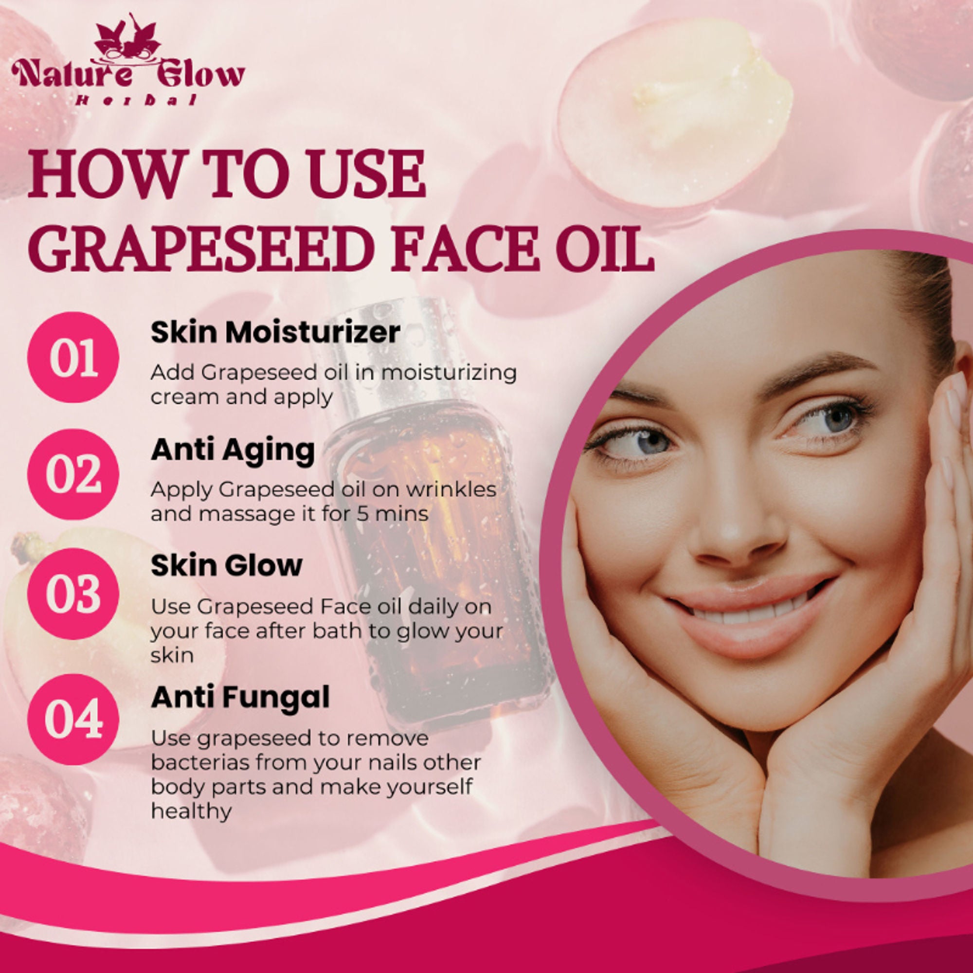 Nature Glow Herbal Avocado, Grapeseed & Jojoba Facial Oil Combo - Distacart