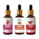 Thumbnail for Nature Glow Herbal Grapeseed, Argan & Rosehip Facial Oil - Pack of 3