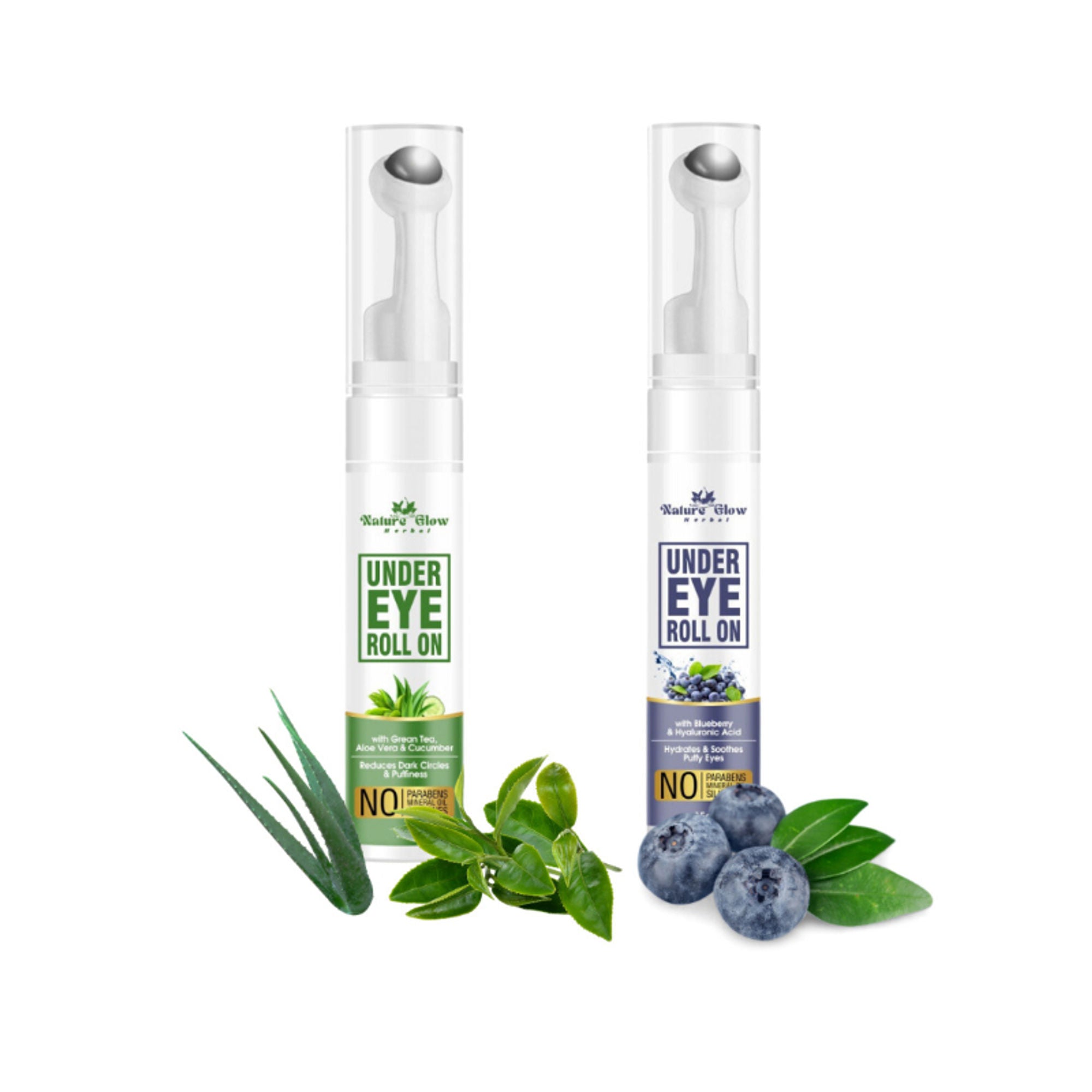 Nature Glow Herbal Under Eye Gel Roll - Pack of 2