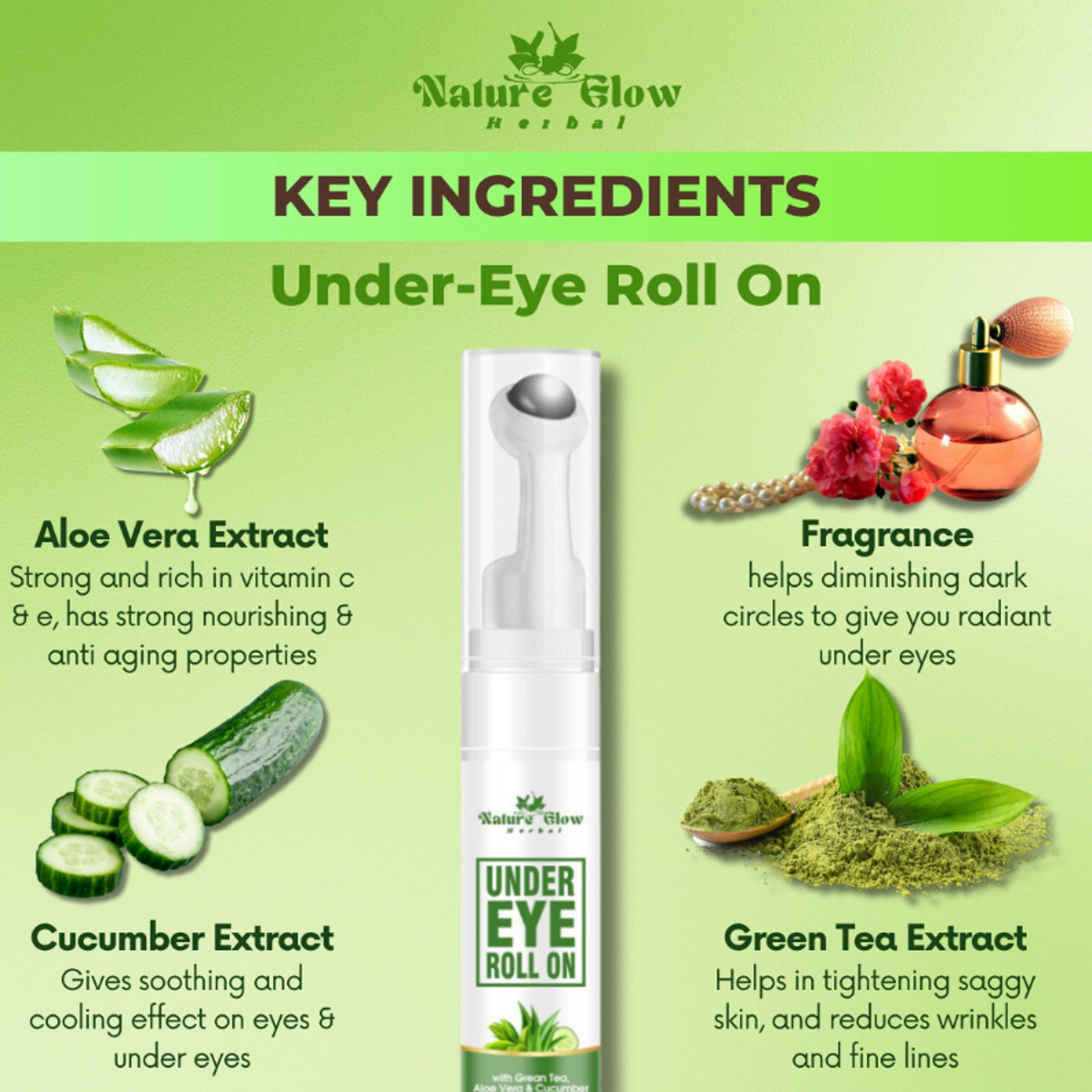 Nature Glow Herbal Under Eye Gel Combo - Distacart