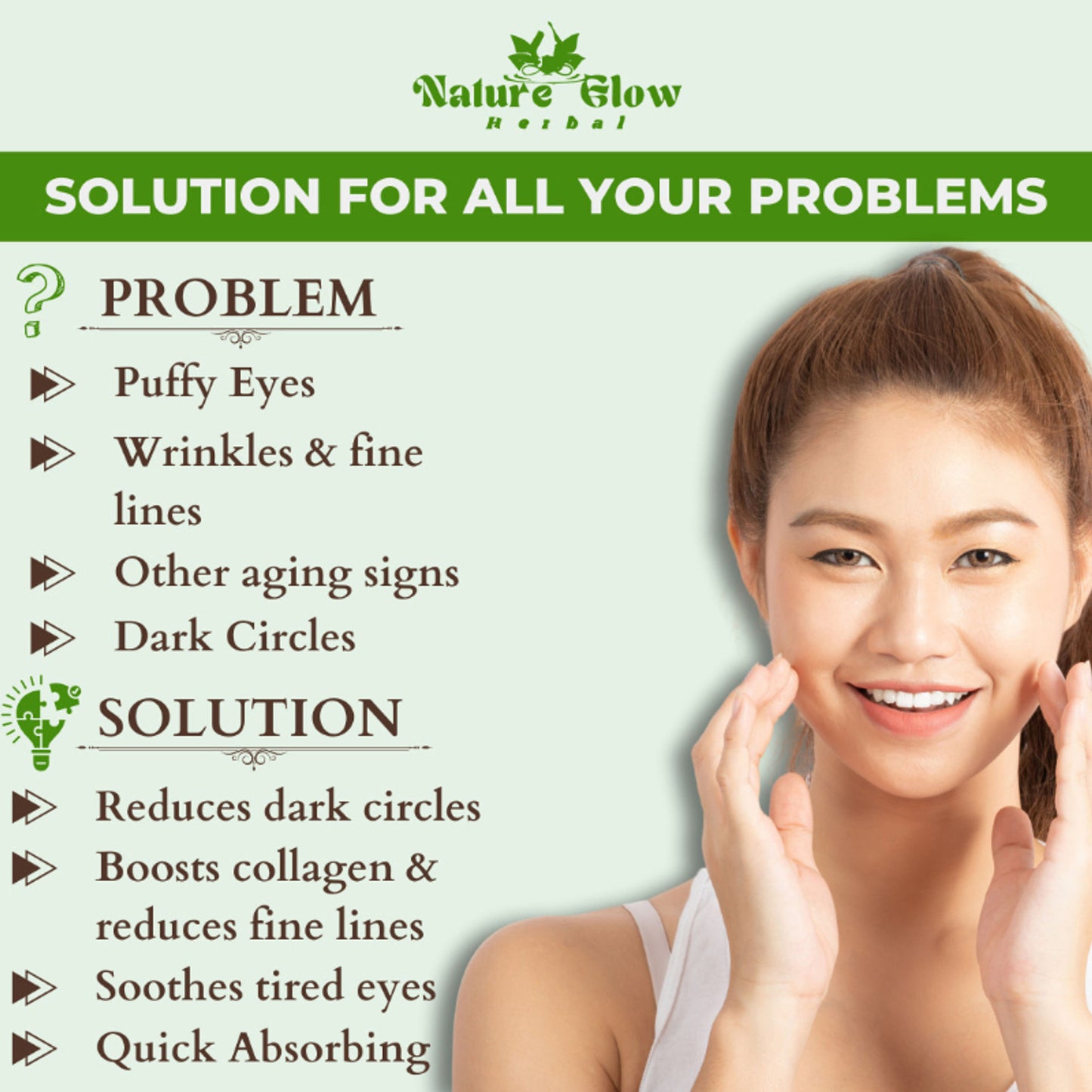 Nature Glow Herbal Under Eye Gel Combo - Distacart