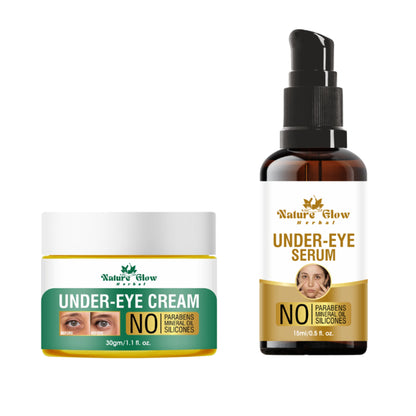 Nature Glow Herbal Under Eye Serum & Eye Cream Combo - Distacart