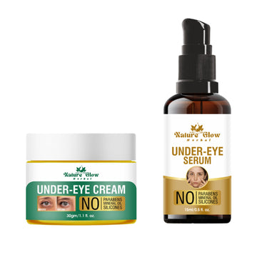 Nature Glow Herbal Under Eye Serum & Eye Cream - Pack of 2
