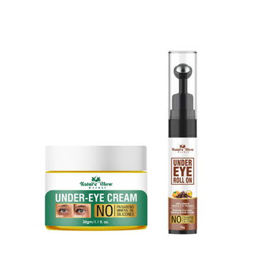 Nature Glow Herbal Under Eye Cream & Caffiene Roll On - Pack of 2