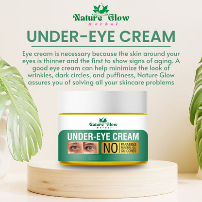 Nature Glow Herbal Under Eye Cream & Greentea Gel Roll On Combo - Distacart