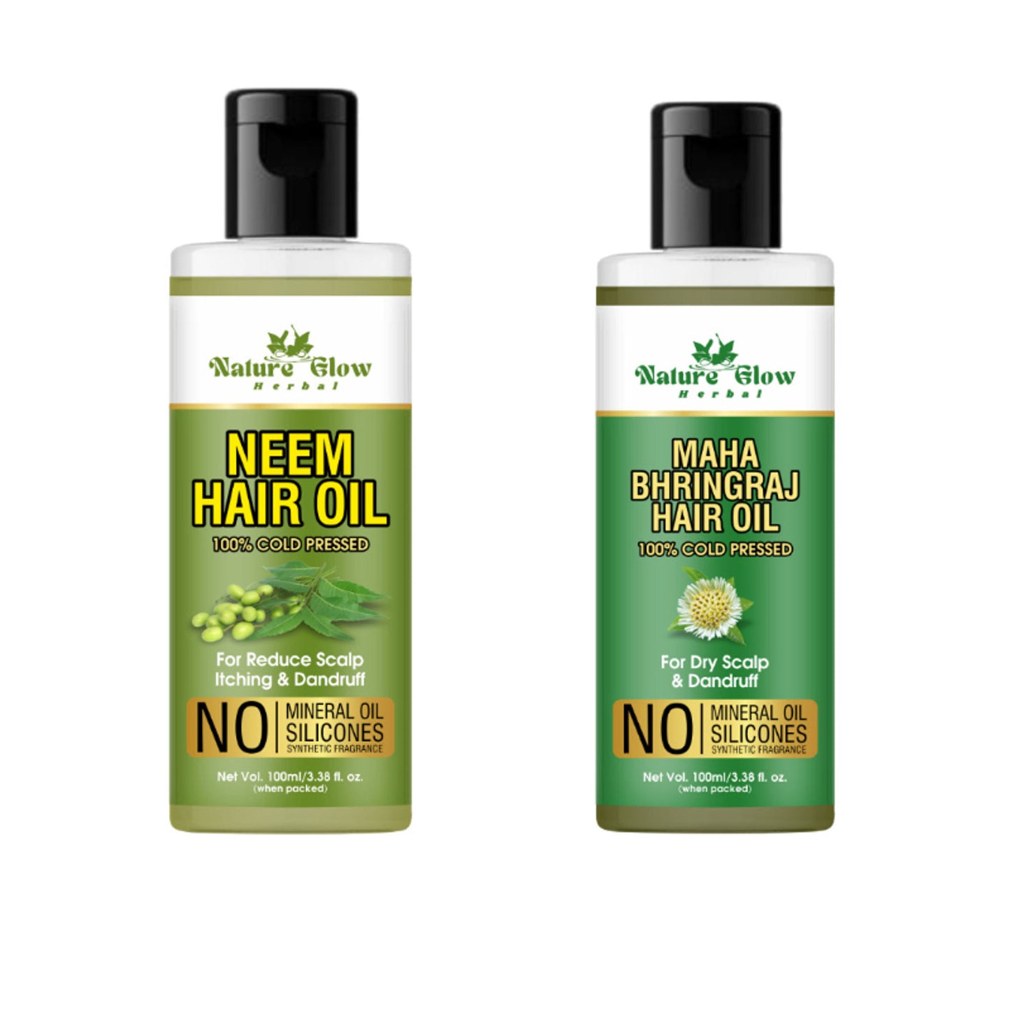 Nature Glow Herbal Neem & Bhringraj Hair Oil - Pack Of 2