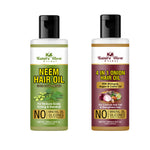 Thumbnail for Nature Glow Herbal Neem & 4 In 1 Onion Hair Oil - Pack Of 2