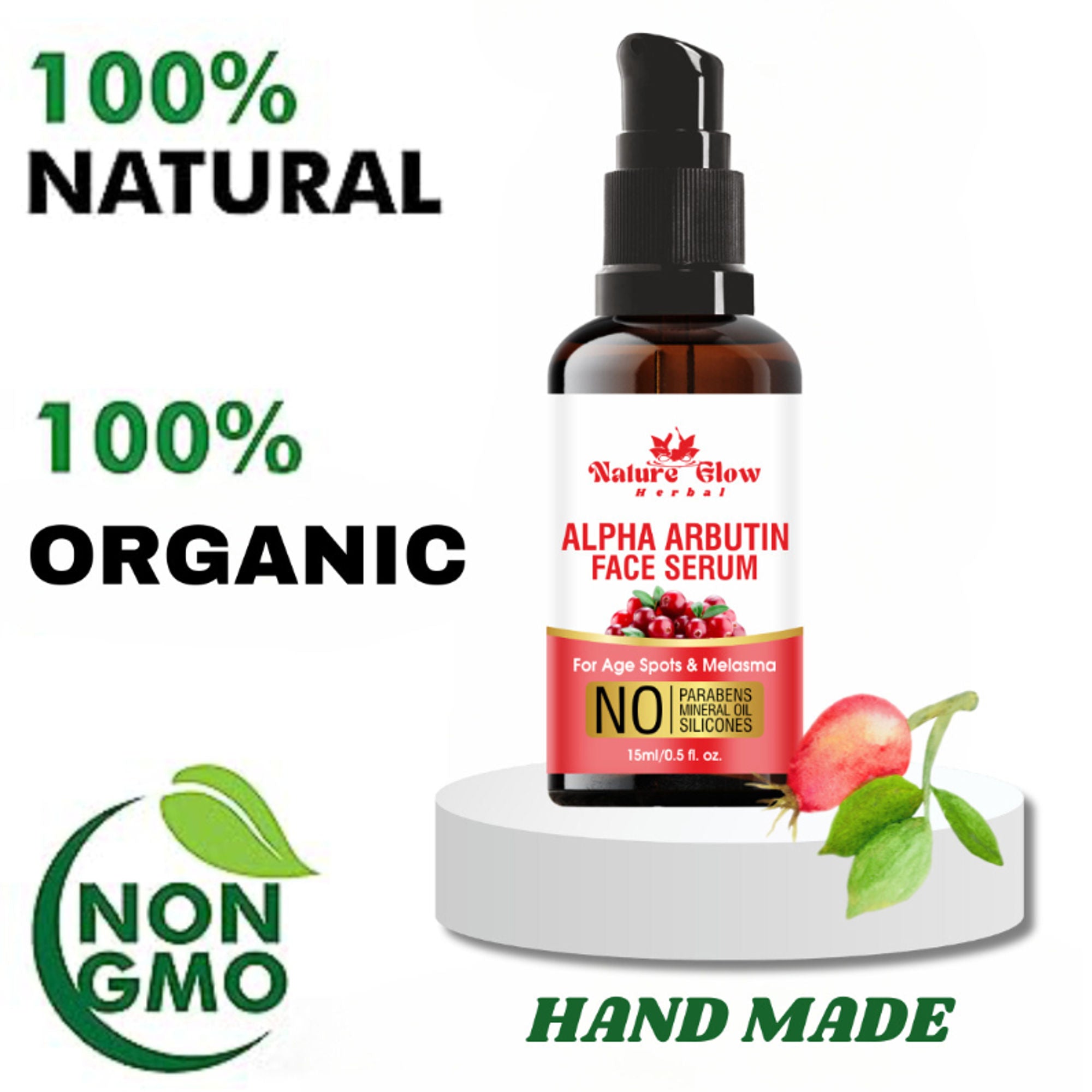 Nature Glow Herbal Alpha Arbutin Face Serum - Distacart