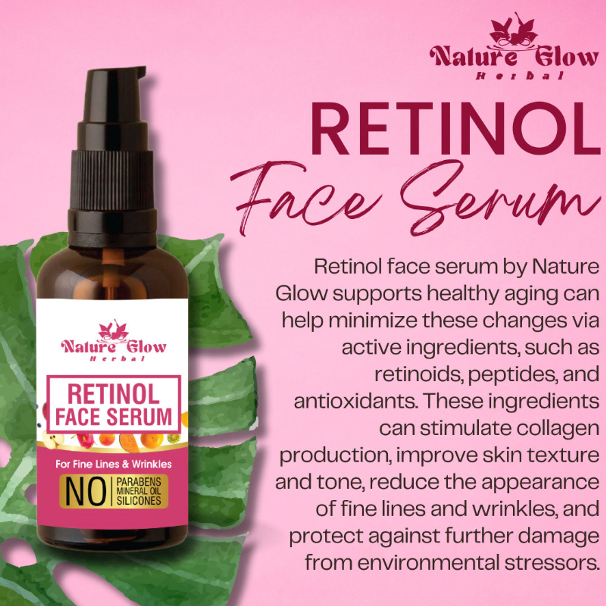 Nature Glow Herbal Retinol Serum - Distacart