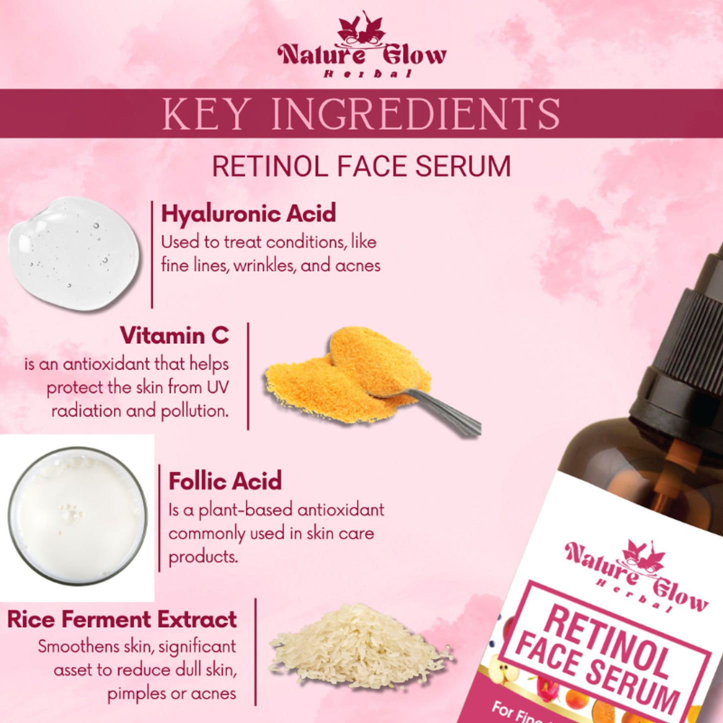 Nature Glow Herbal Retinol Serum - Distacart