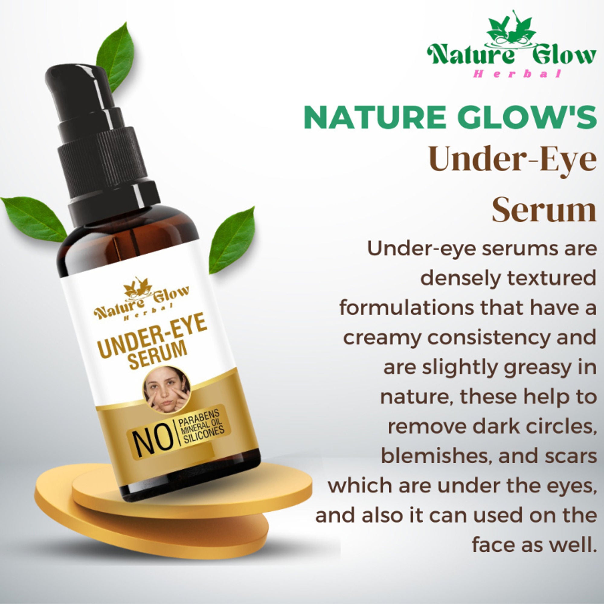 Nature Glow Herbal Under Eye Serum - Distacart