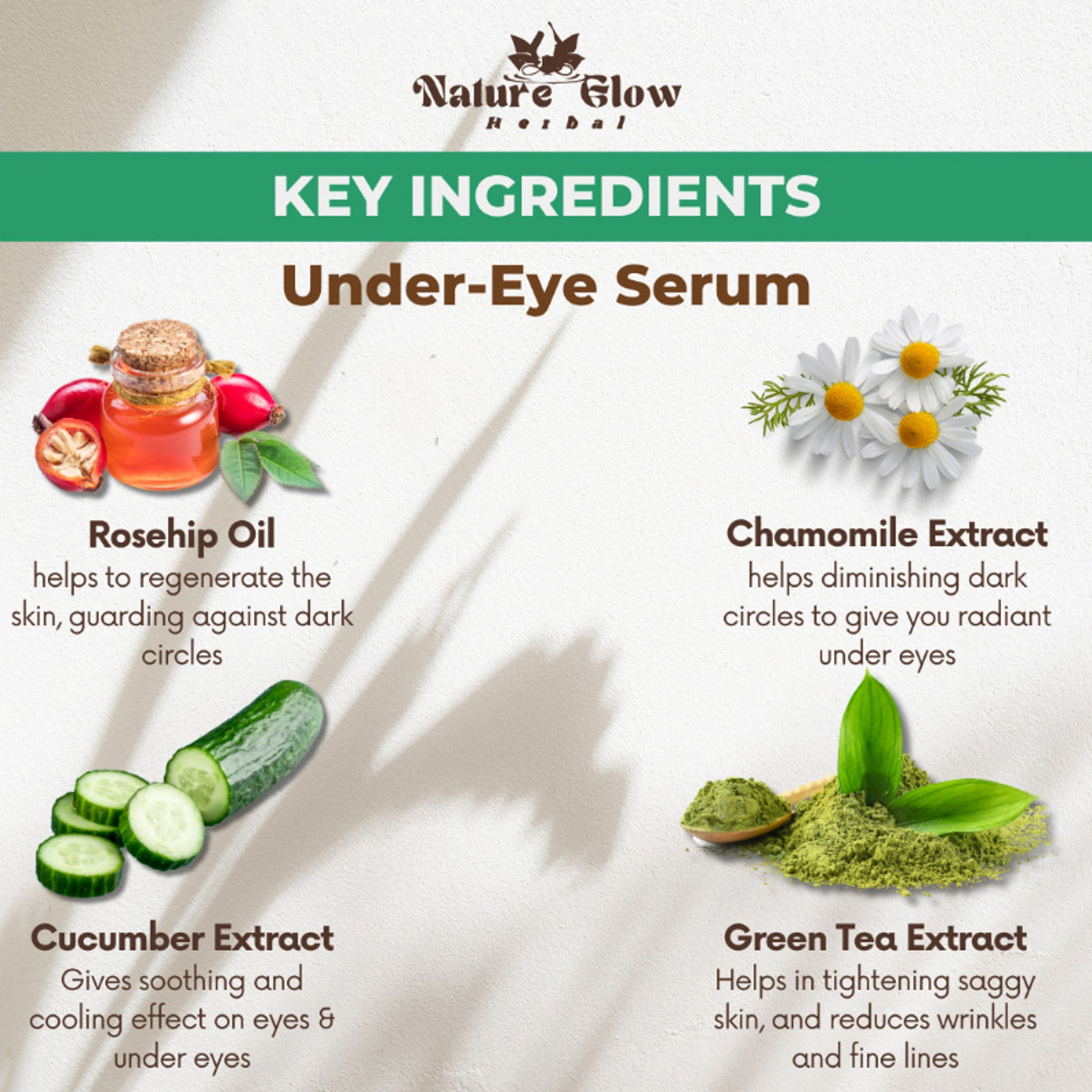 Nature Glow Herbal Under Eye Serum - Distacart