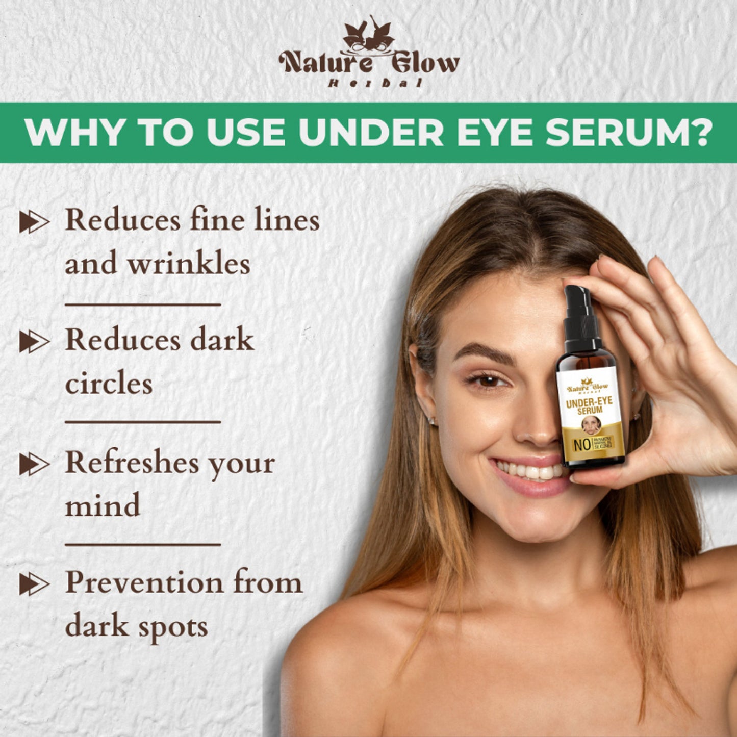 Nature Glow Herbal Under Eye Serum - Distacart