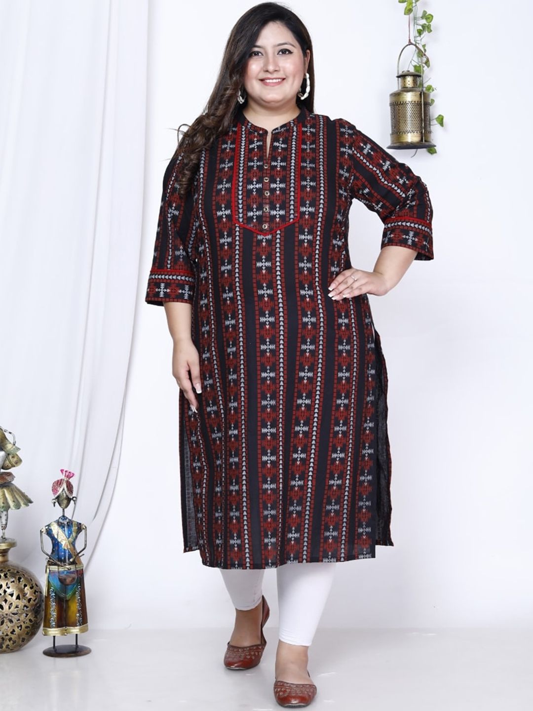 Swasti Floral Embroidered Cotton Kurta - Distacart