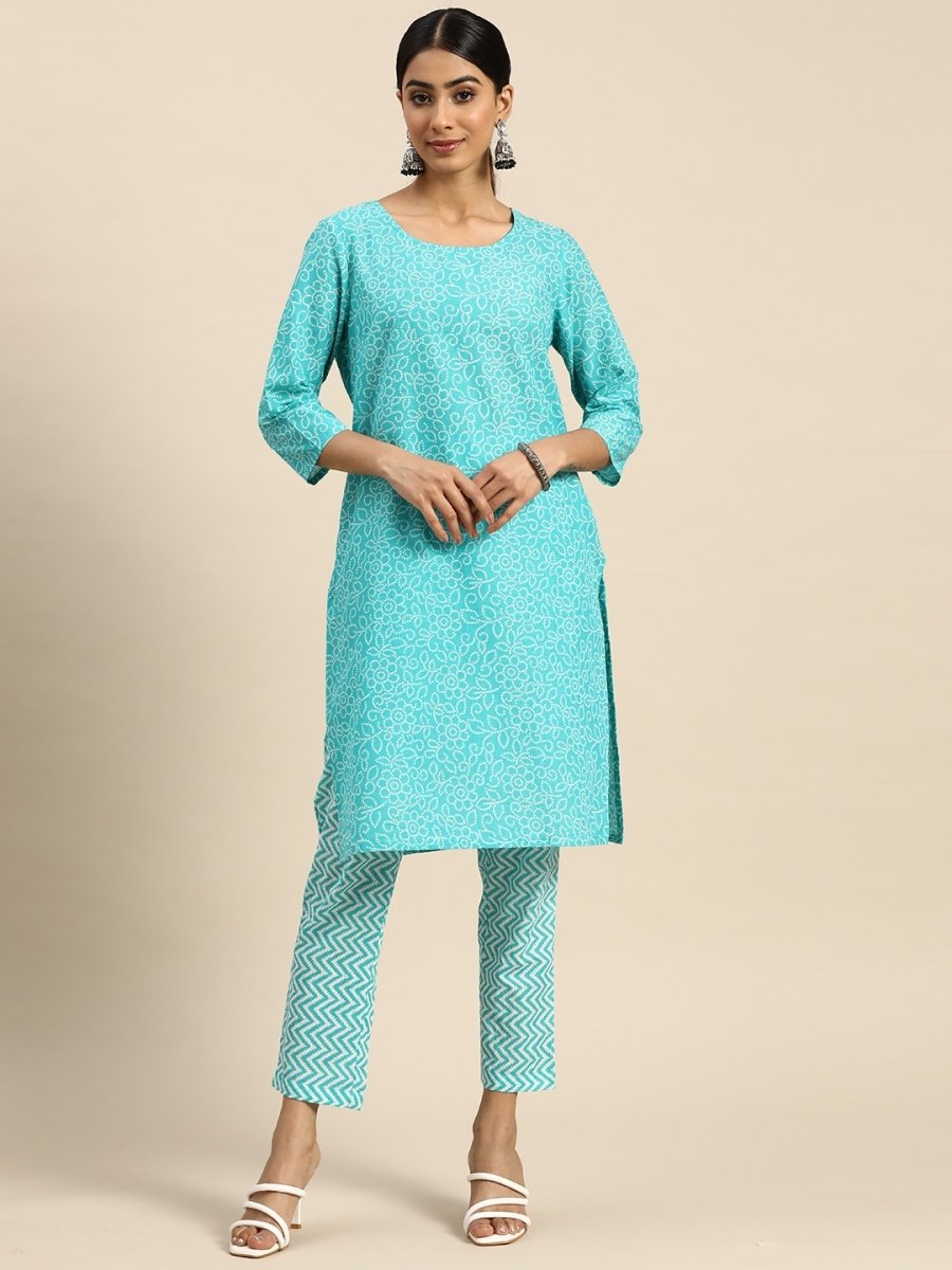 All About You Bandhani Printed Regular Kurta with Trousers - Distacart