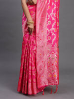 Thumbnail for Astita Banarasi Silk Pink Saree