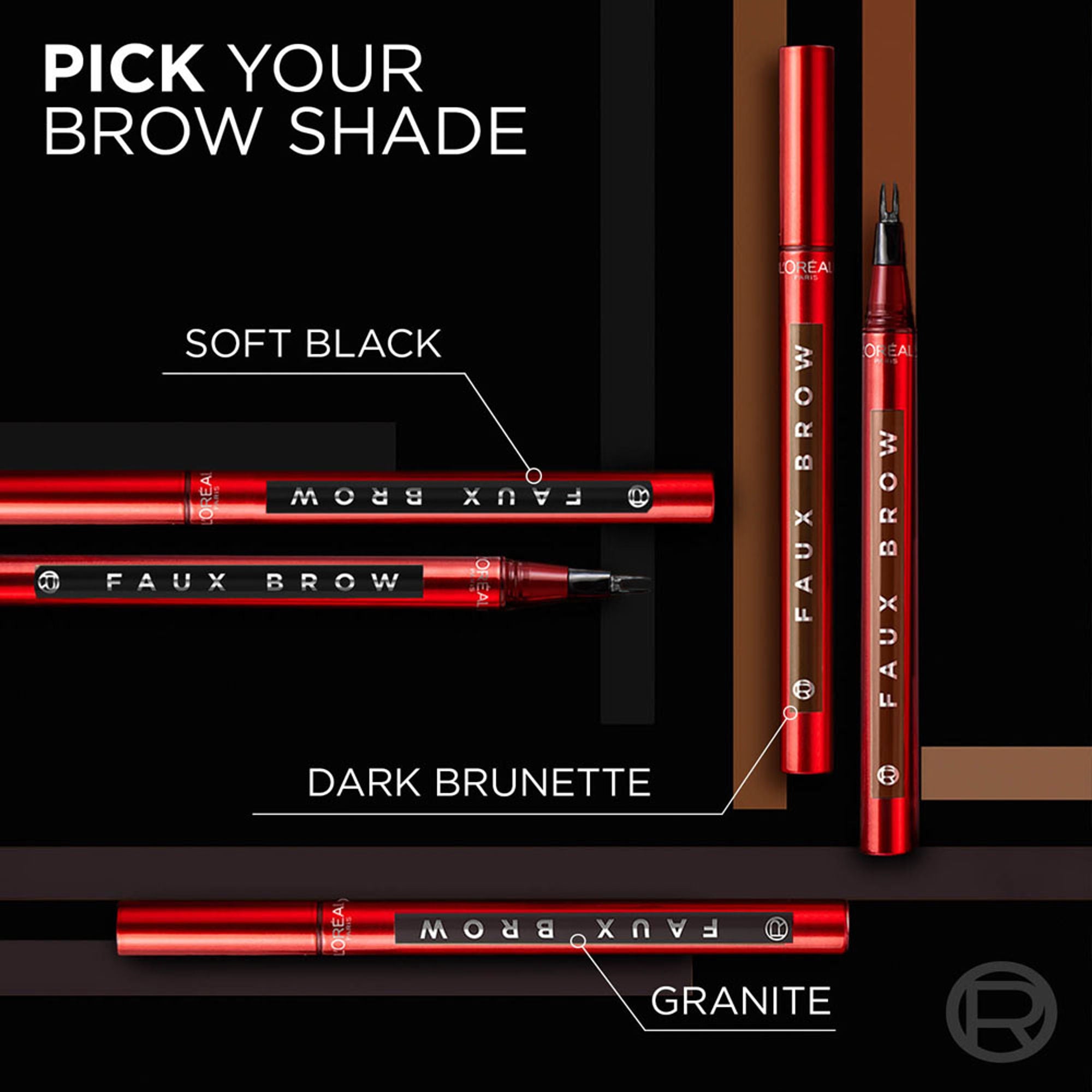 L'Oreal Paris Infaillible Faux Brow Eyebrow Pen For Natural & Full Brows - Soft Black - Dista