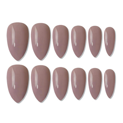 shills professional reusable press on nails almond spn644