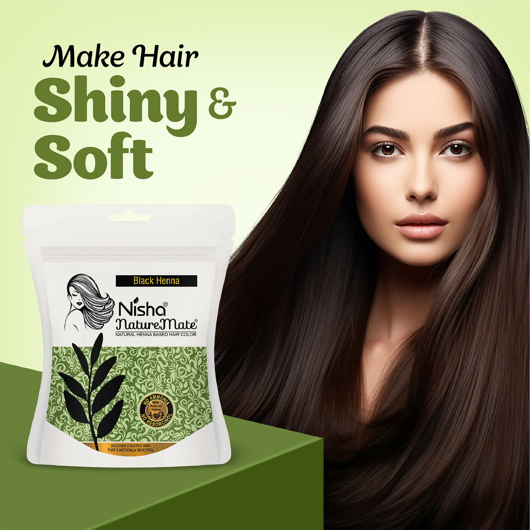 Nisha Hair Colour for Women-Original Black|100% Pure Henna-Based Powder - Distacart