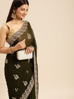 Thumbnail for kasee Embroidered Ethnic Saree - Distacart