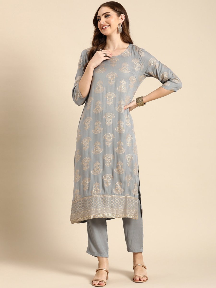 Anouk Ethnic Motifs Printed Regular Kurta with Trousers - Distacart