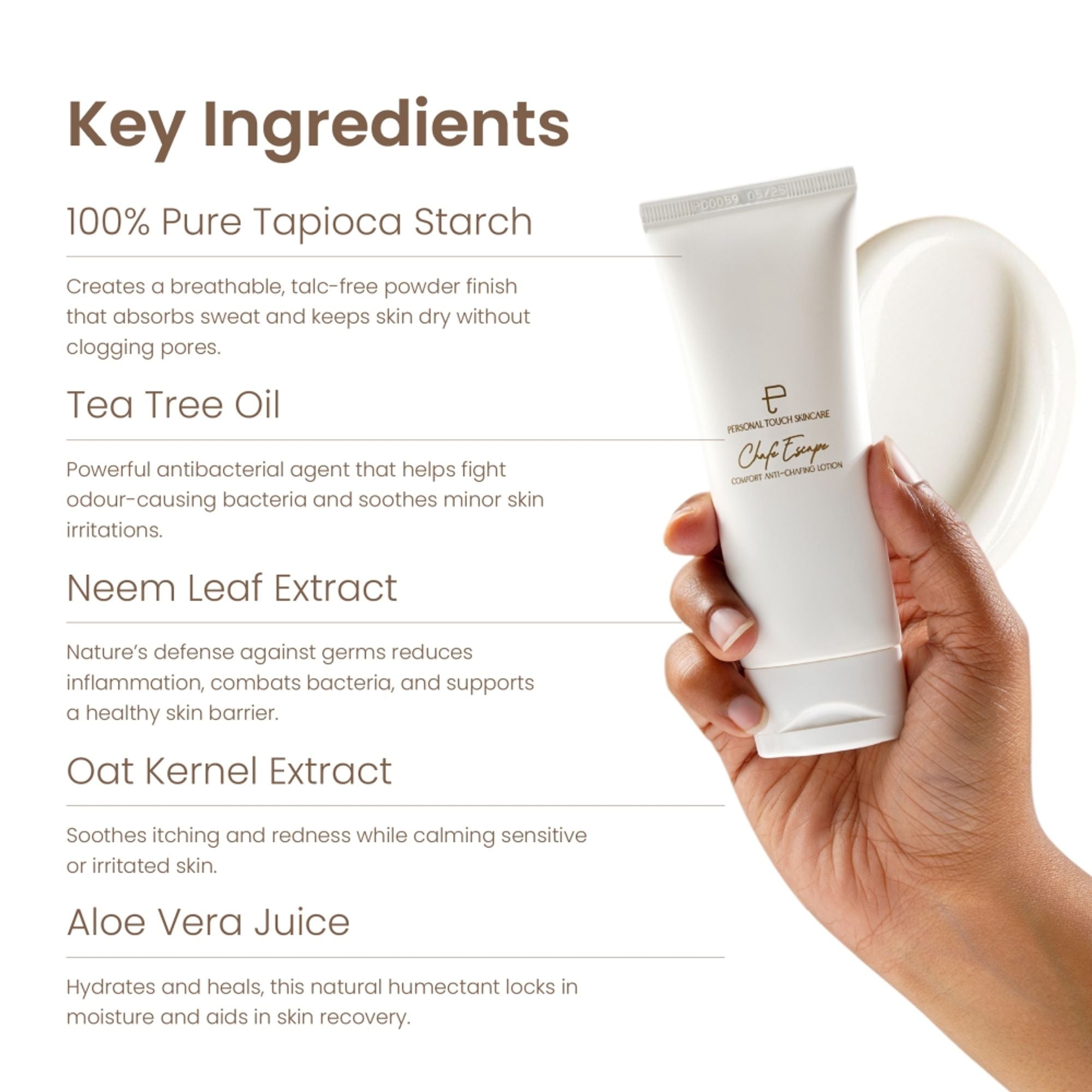 Personal Touch Skincare Skincare Chafe Escape Anti Chafing Lotion - Distacart