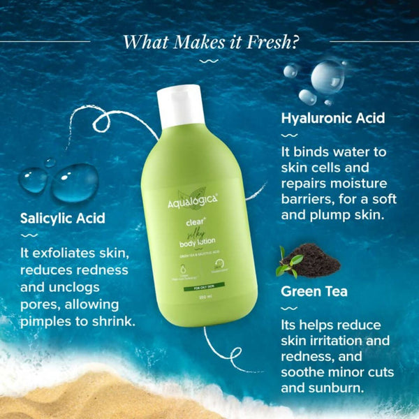 Aqualogica Clear+ Silky Body Lotion - Distacart