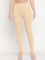 Thumbnail for TAG 7 Women Pack of 2 Pink & Beige Solid Kurti Pants - Distacart