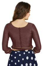 Thumbnail for Aastha Fashion Women's Coffee Art Silk Designer Party Wear Readymade Blouse - Distacart