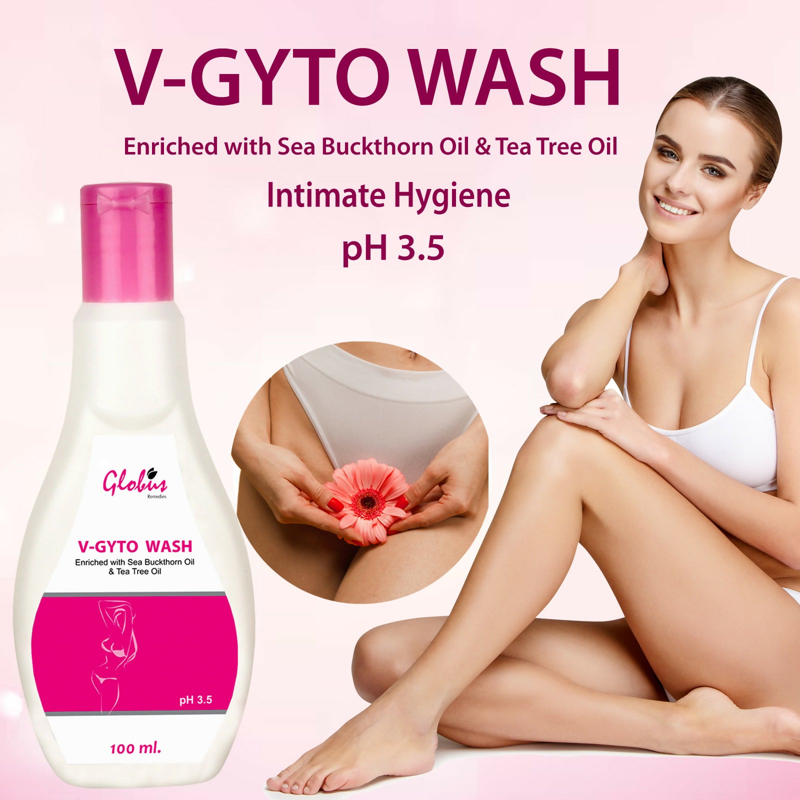 Globus Remedies V - Gyto wash enriched with Sea Buckthorn oil & Tea Tree oil